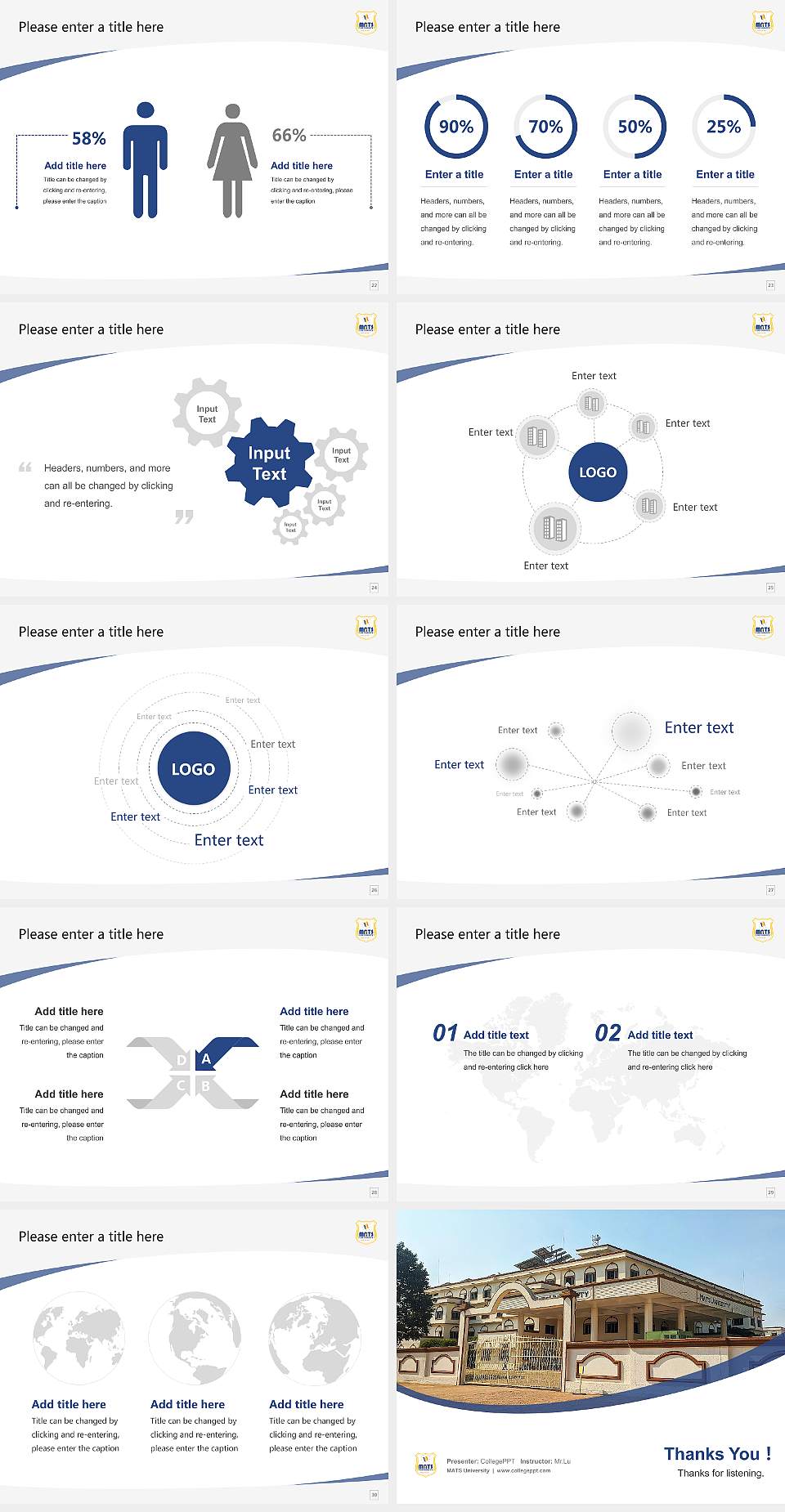 MATS University Course/Courseware Creation PPT Template4:3 ratio PPT effect preview image4