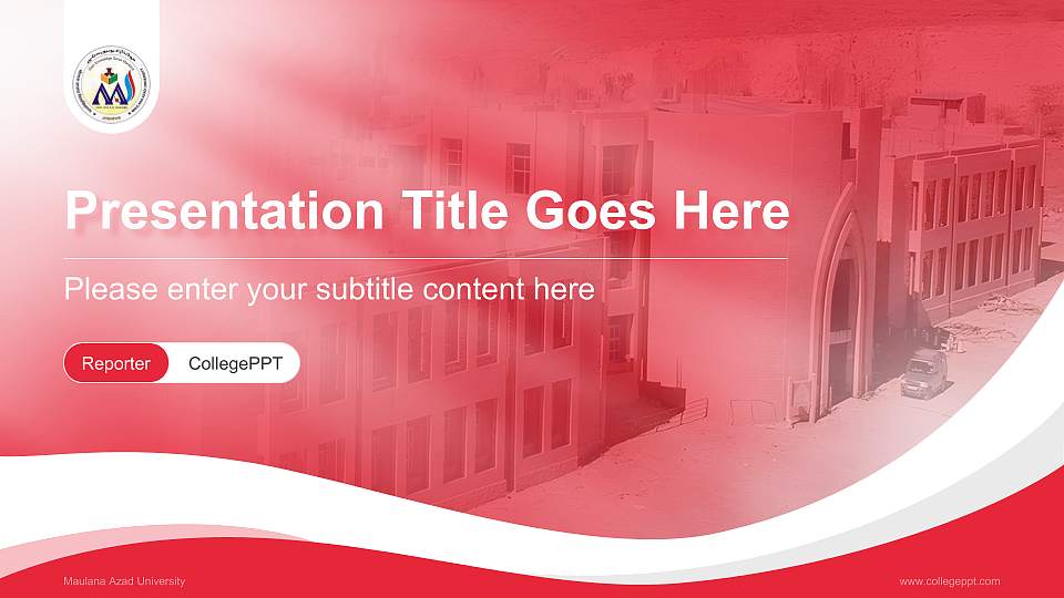 Maulana Azad University Lecture Sharing and Networking Event PPT Template16:9 ratio PPT effect preview image