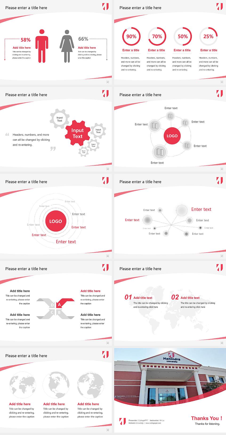 Mahindra University Course/Courseware Creation PPT Template4:3 ratio PPT effect preview image4