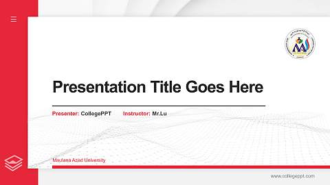 Maulana Azad University Thesis Proposal/Graduation Defense PPT Template