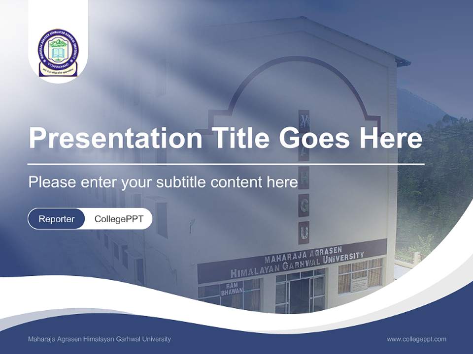 Maharaja Agrasen Himalayan Garhwal University Lecture Sharing and Networking Event PPT Template4:3 ratio PPT effect preview image4