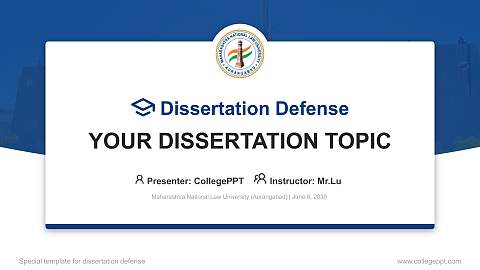 Maharashtra National Law University (Aurangabad) Graduation Thesis Defense PPT Template