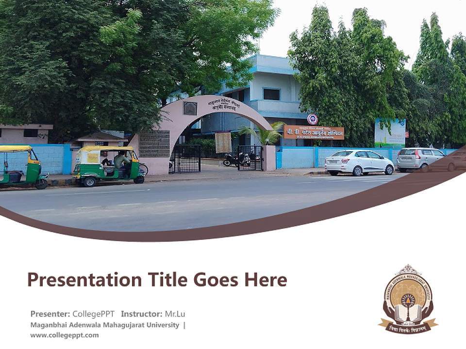 Maganbhai Adenwala Mahagujarat University Course/Courseware Creation PPT Template4:3 ratio PPT effect preview image5
