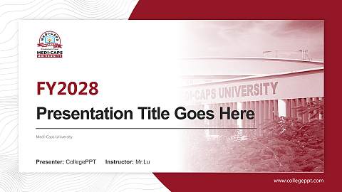 Medi-Caps University Academic Presentation/Research Findings Report PPT Template