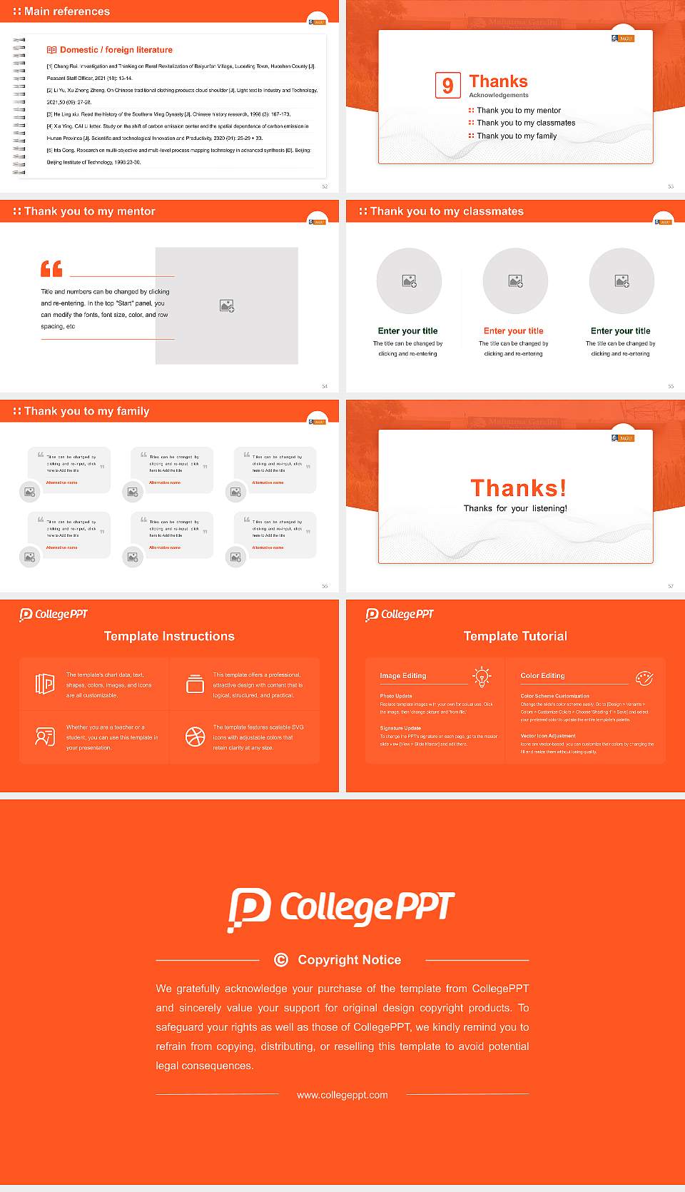 Mahatma Gandhi University (Meghalaya) Graduation Thesis Defense PPT Template16:9 ratio PPT effect preview image7