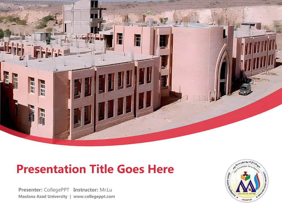 Maulana Azad University Course/Courseware Creation PPT Template4:3 ratio PPT effect preview image5