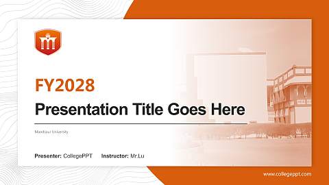 Mandsaur University Academic Presentation/Research Findings Report PPT Template