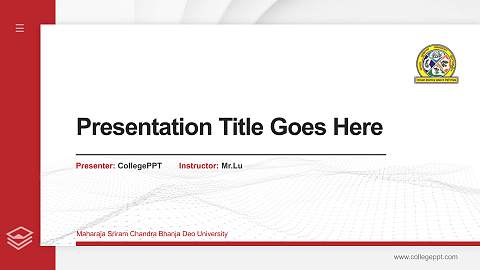 Maharaja Sriram Chandra Bhanja Deo University Thesis Proposal/Graduation Defense PPT Template