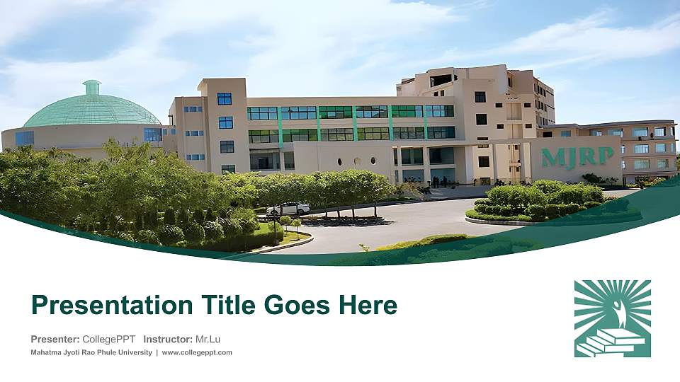 Mahatma Jyoti Rao Phule University Course/Courseware Creation PPT Template16:9 ratio PPT effect preview image