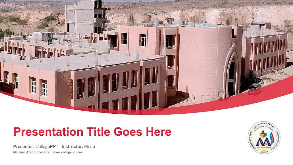 Maulana Azad University Course/Courseware Creation PPT Template16:9 ratio PPT effect preview image