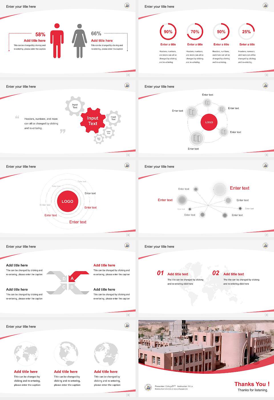 Maulana Azad University Course/Courseware Creation PPT Template16:9 ratio PPT effect preview image4