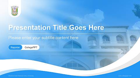 Maulana Azad National Urdu University Lecture Sharing and Networking Event PPT Template