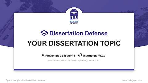 Maharashtra National Law University (Mumbai) Graduation Thesis Defense PPT Template