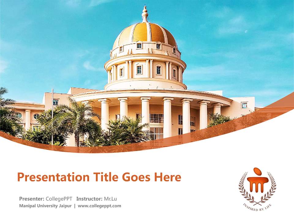 Manipal University Jaipur Course/Courseware Creation PPT Template4:3 ratio PPT effect preview image5