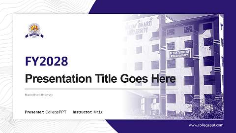 Manav Bharti University Academic Presentation/Research Findings Report PPT Template