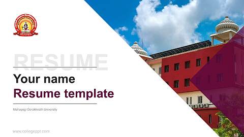 Mahayogi Gorakhnath University Resume PPT Template