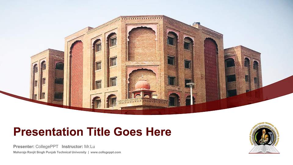 Maharaja Ranjit Singh Punjab Technical University Course/Courseware Creation PPT Template16:9 ratio PPT effect preview image