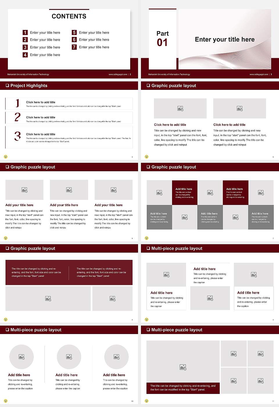 Maharishi University of Information Technology General PPT Template16:9 ratio PPT effect preview image2