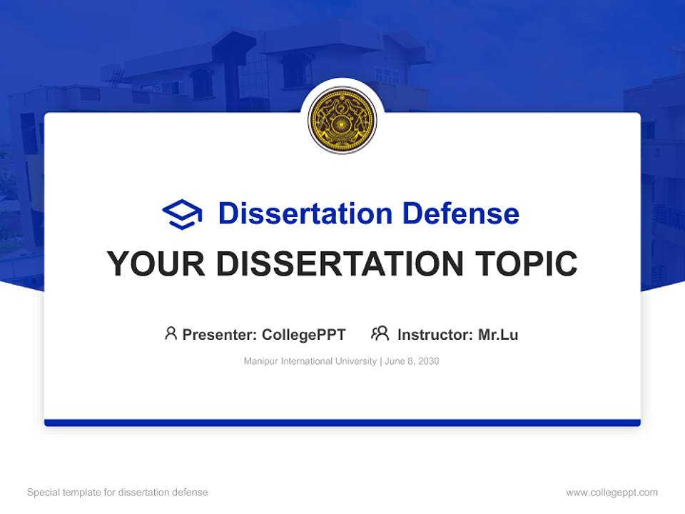 Manipur International University Graduation Thesis Defense PPT Template4:3 ratio PPT effect preview image7