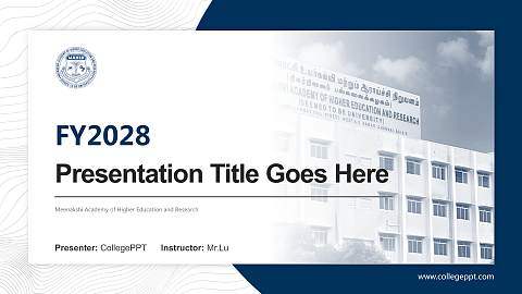 Meenakshi Academy of Higher Education and Research Academic Presentation/Research Findings Report PPT Template