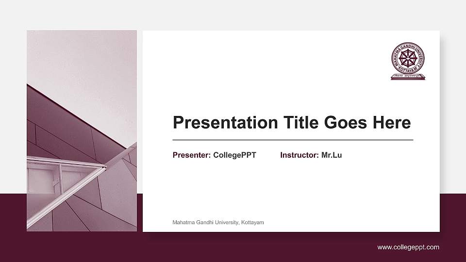 Mahatma Gandhi University, Kottayam General PPT Template16:9 ratio PPT effect preview image