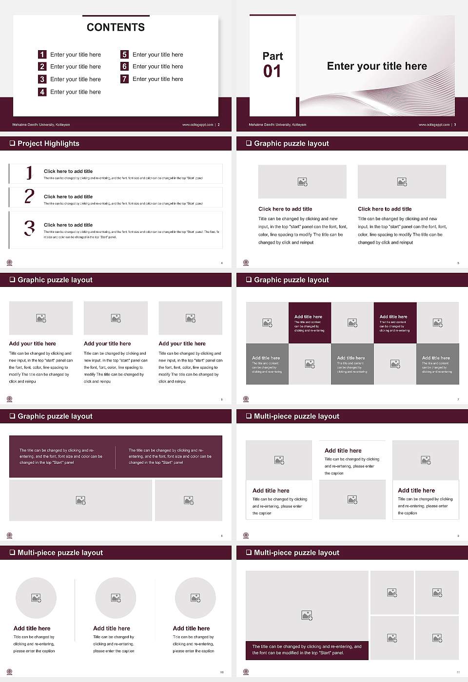 Mahatma Gandhi University, Kottayam General PPT Template16:9 ratio PPT effect preview image2