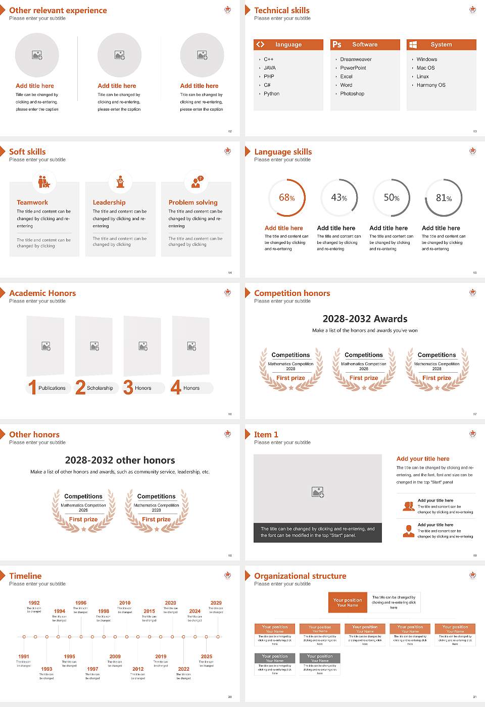 Manipal University Jaipur Resume PPT Template16:9 ratio PPT effect preview image3