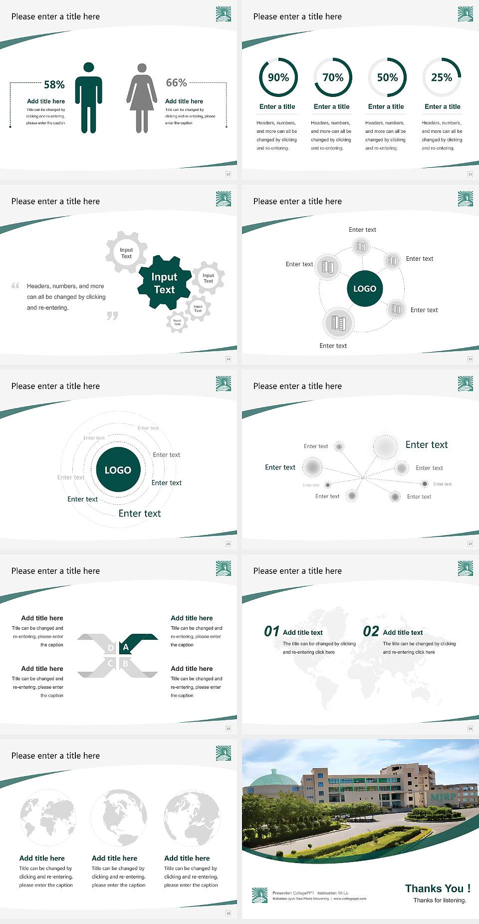 Mahatma Jyoti Rao Phule University Course/Courseware Creation PPT Template4:3 ratio PPT effect preview image4