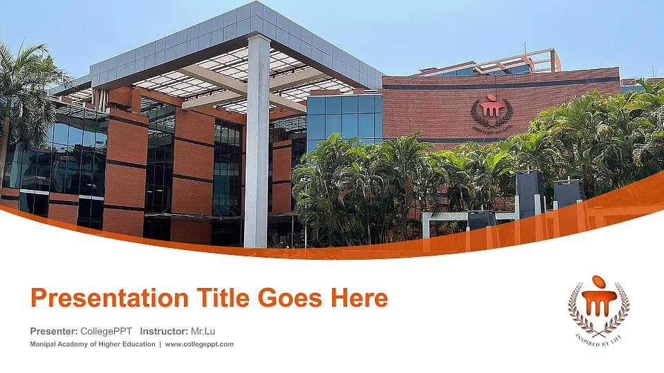 Manipal Academy of Higher Education Course/Courseware Creation PPT Template16:9 ratio PPT effect preview image