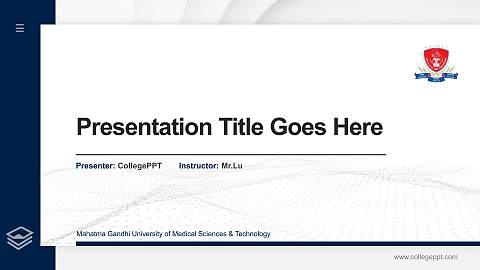 Mahatma Gandhi University of Medical Sciences & Technology Thesis Proposal/Graduation Defense PPT Template