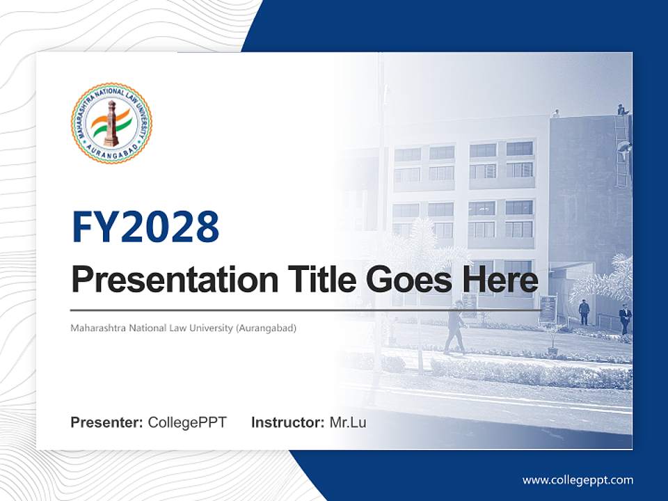 Maharashtra National Law University (Aurangabad) Academic Presentation/Research Findings Report PPT Template4:3 ratio PPT effect preview image5