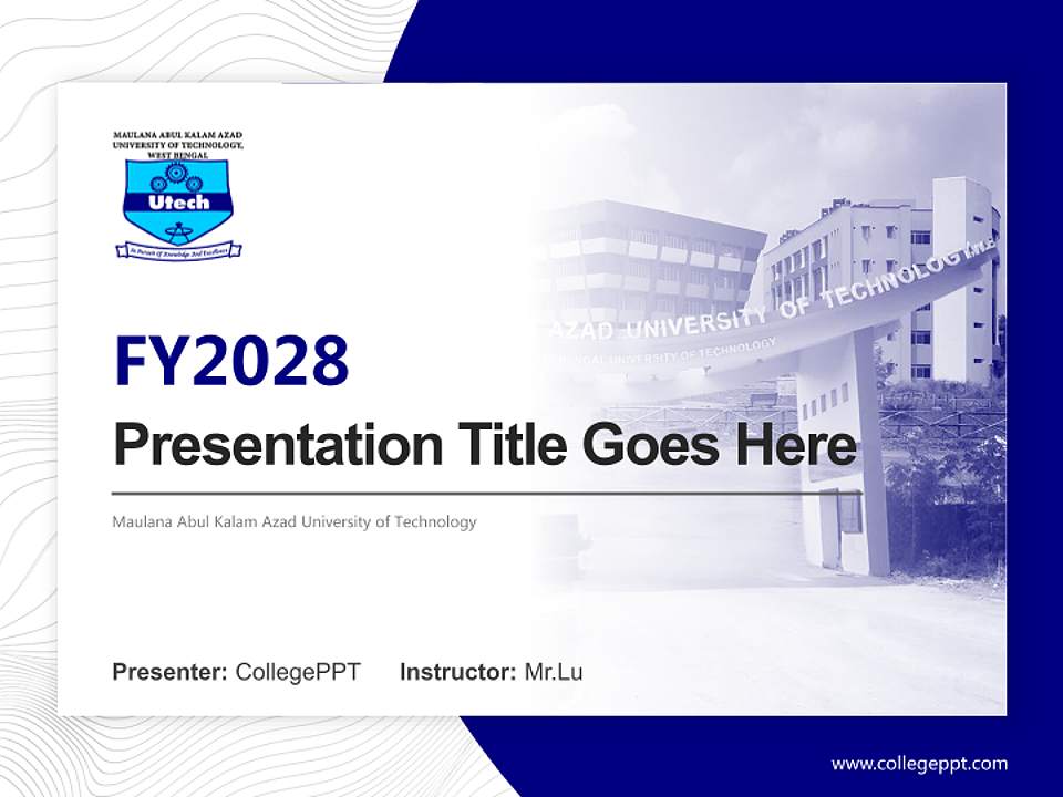 Maulana Abul Kalam Azad University of Technology Academic Presentation/Research Findings Report PPT Template4:3 ratio PPT effect preview image5