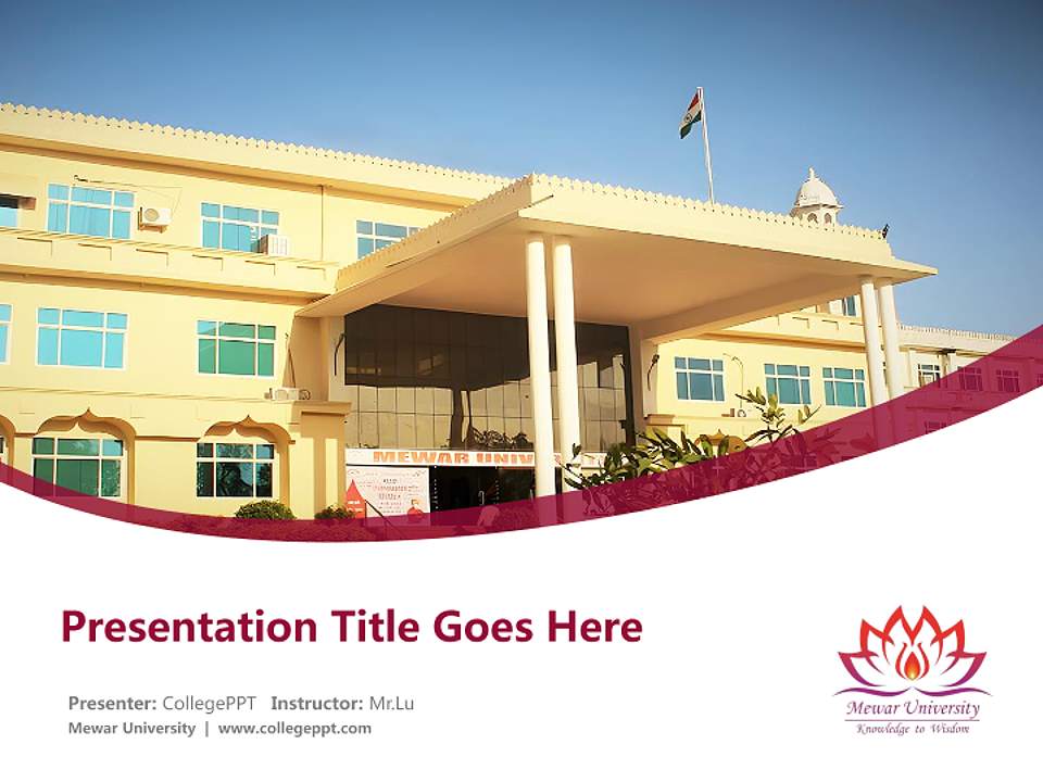 Mewar University Course/Courseware Creation PPT Template4:3 ratio PPT effect preview image5