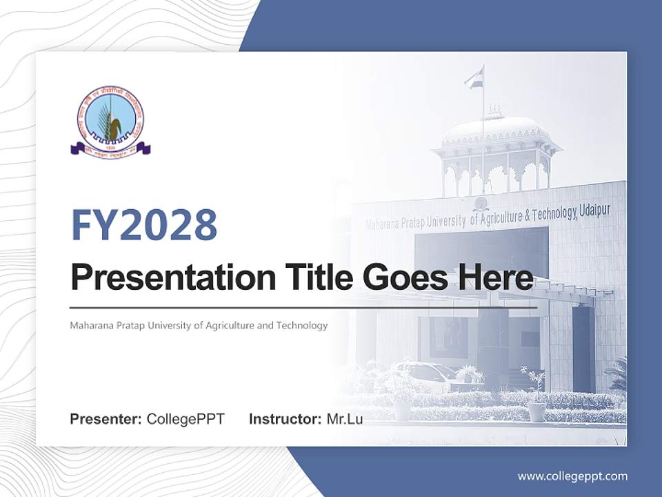 Maharana Pratap University of Agriculture and Technology Academic Presentation/Research Findings Report PPT Template4:3 ratio PPT effect preview image5