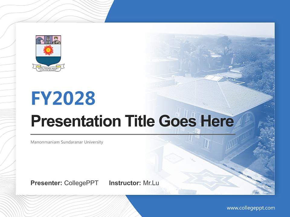 Manonmaniam Sundaranar University Academic Presentation/Research Findings Report PPT Template4:3 ratio PPT effect preview image5