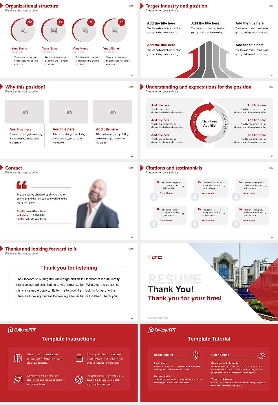 Manav Rachna International Institute of Research & Studies Resume PPT Template16:9 ratio PPT effect preview image4