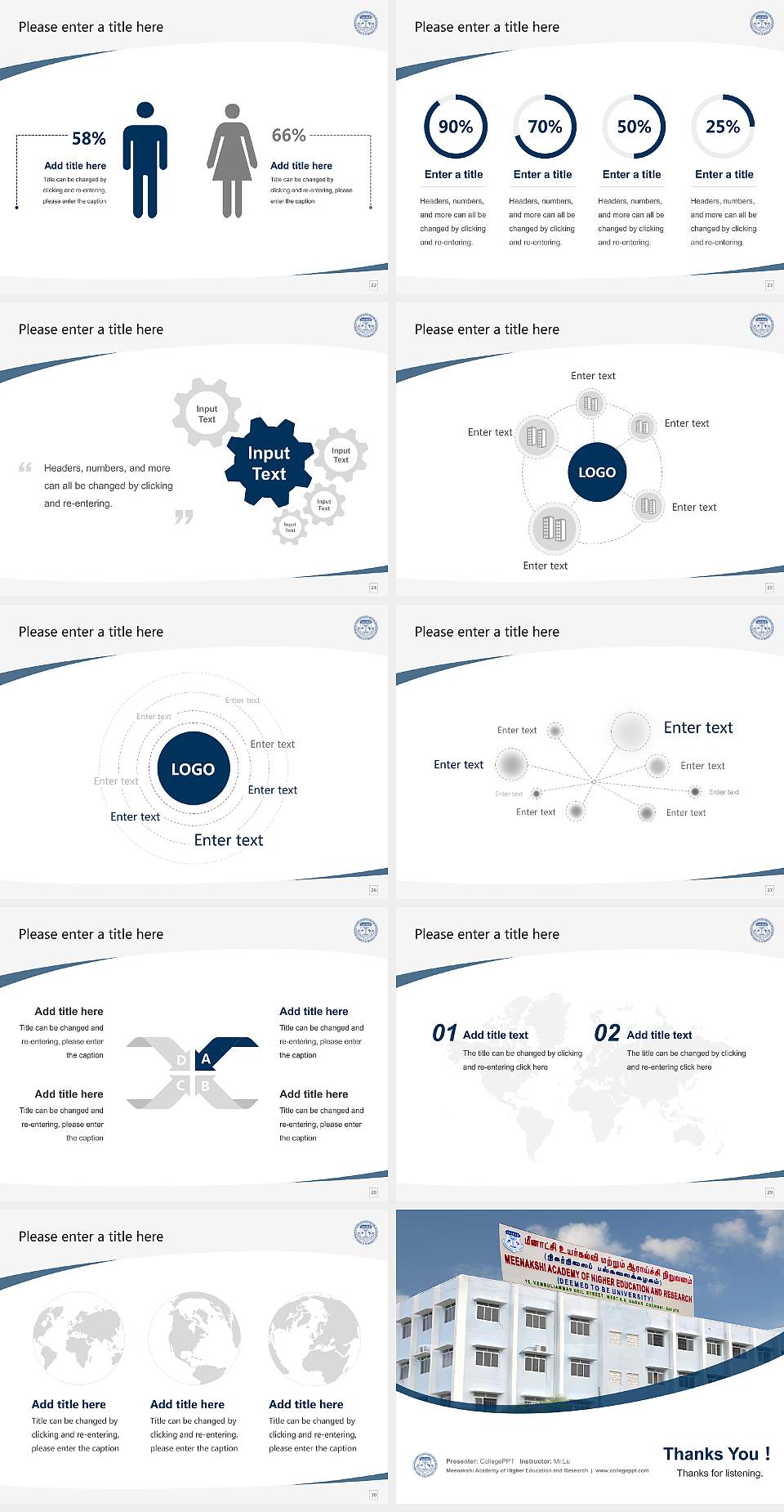 Meenakshi Academy of Higher Education and Research Course/Courseware Creation PPT Template4:3 ratio PPT effect preview image4