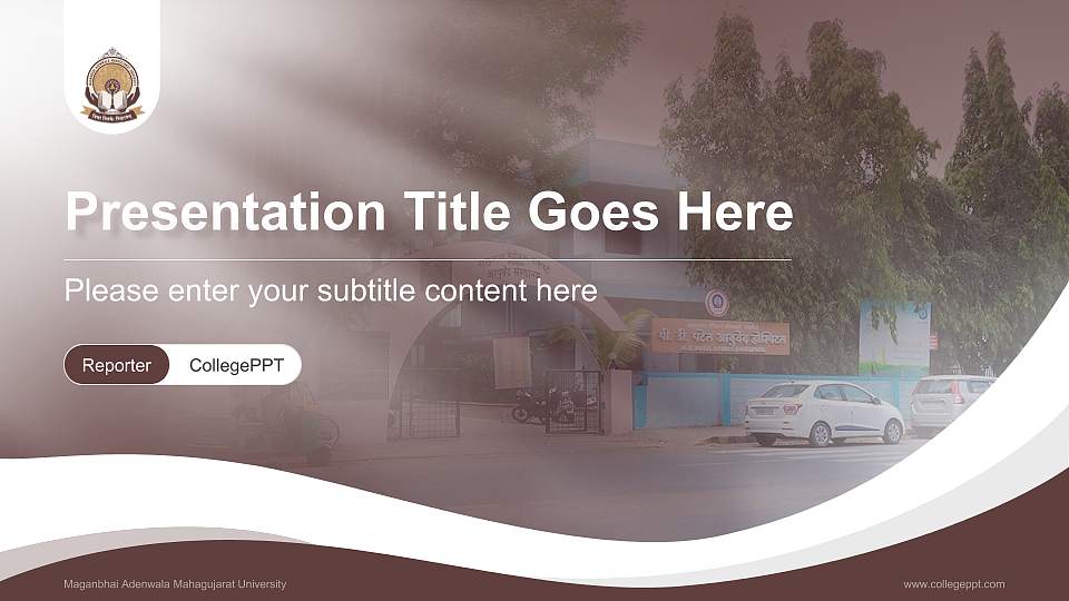 Maganbhai Adenwala Mahagujarat University Lecture Sharing and Networking Event PPT Template16:9 ratio PPT effect preview image