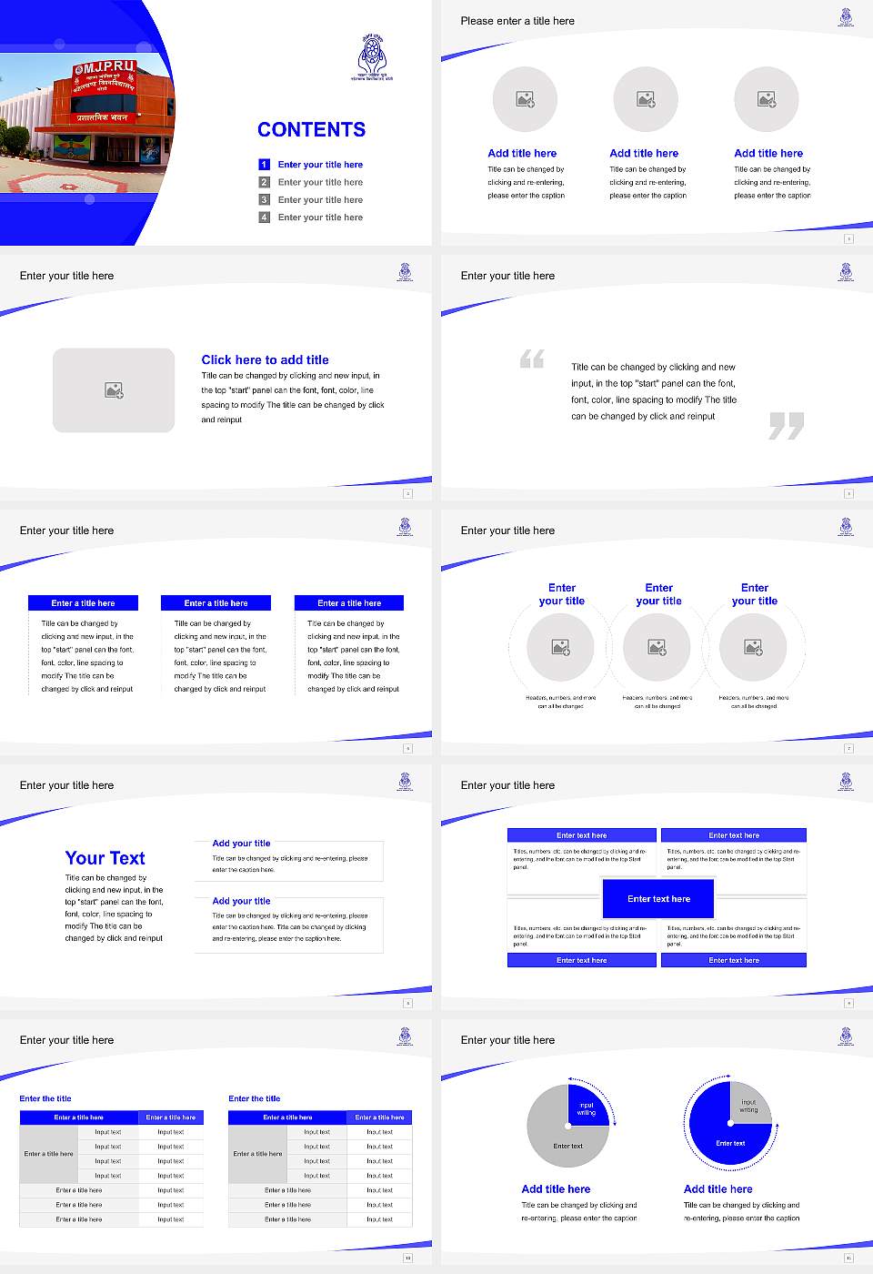 Mahatma Jyotiba Phule Rohilkhand University Course/Courseware Creation PPT Template16:9 ratio PPT effect preview image2