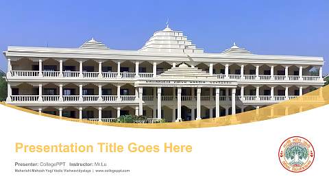 Maharishi Mahesh Yogi Vedic Vishwavidyalaya Course/Courseware Creation PPT Template