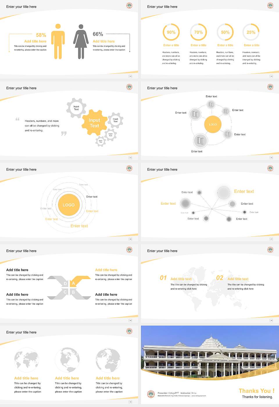 Maharishi Mahesh Yogi Vedic Vishwavidyalaya Course/Courseware Creation PPT Template16:9 ratio PPT effect preview image4