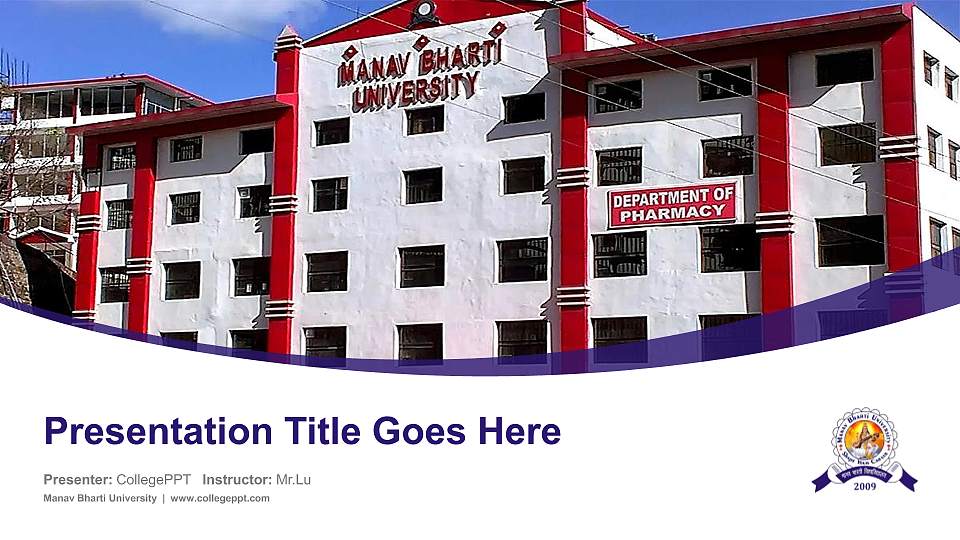 Manav Bharti University Course/Courseware Creation PPT Template16:9 ratio PPT effect preview image