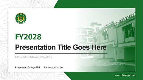 Mahapurusha Srimanta Sankaradeva Viswavidyalaya Academic Presentation/Research Findings Report PPT Template