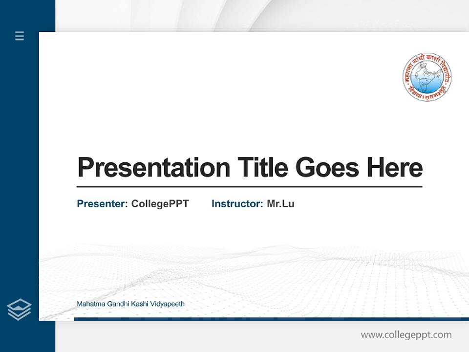 Mahatma Gandhi Kashi Vidyapeeth Thesis Proposal/Graduation Defense PPT Template4:3 ratio PPT effect preview image5