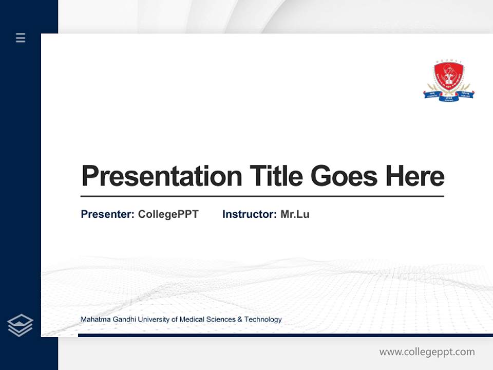 Mahatma Gandhi University of Medical Sciences & Technology Thesis Proposal/Graduation Defense PPT Template4:3 ratio PPT effect preview image5