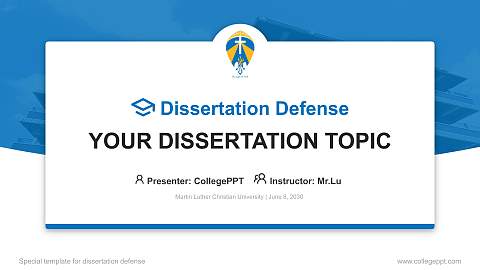 Martin Luther Christian University Graduation Thesis Defense PPT Template