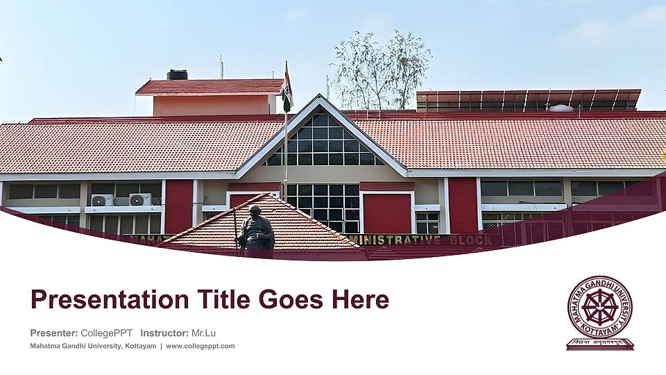 Mahatma Gandhi University, Kottayam Course/Courseware Creation PPT Template16:9 ratio PPT effect preview image