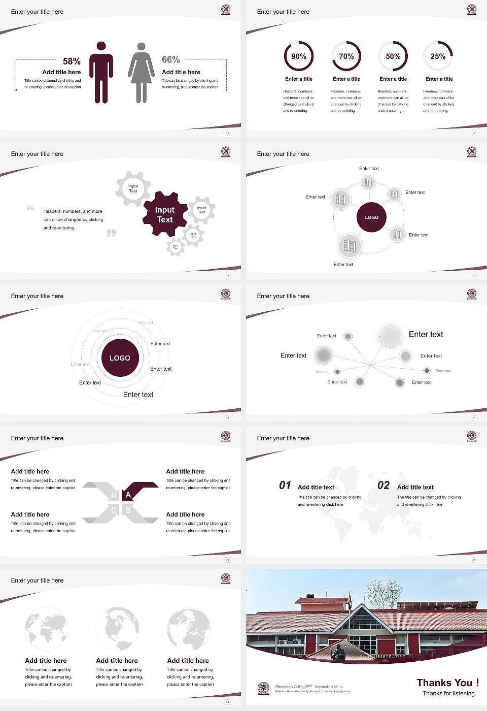 Mahatma Gandhi University, Kottayam Course/Courseware Creation PPT Template16:9 ratio PPT effect preview image4