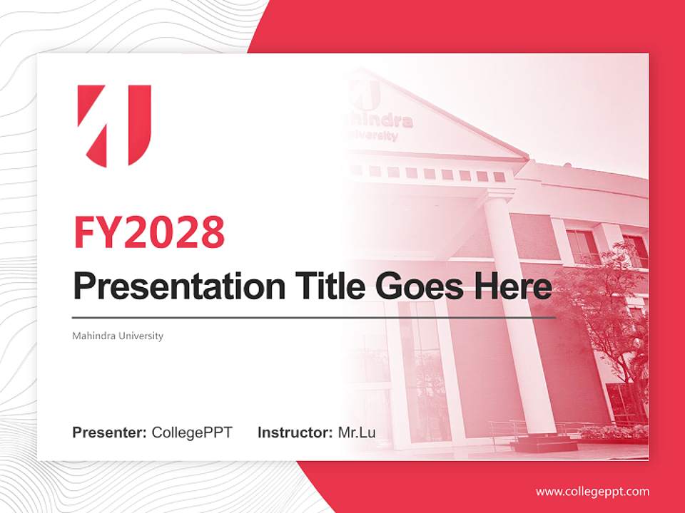 Mahindra University Academic Presentation/Research Findings Report PPT Template4:3 ratio PPT effect preview image5