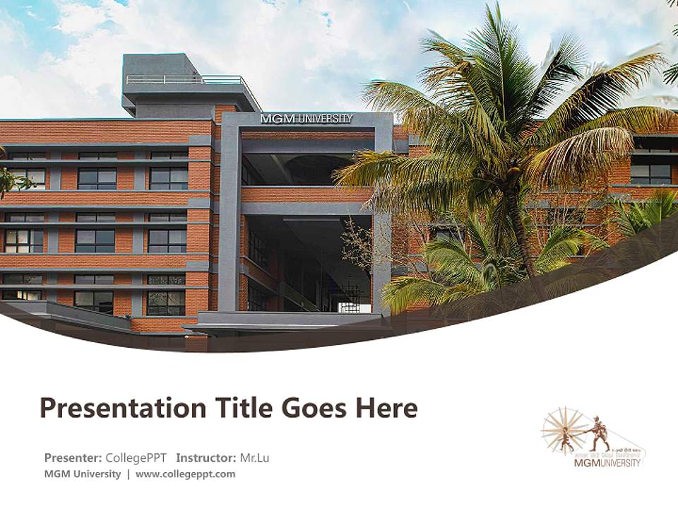 MGM University Course/Courseware Creation PPT Template4:3 ratio PPT effect preview image5